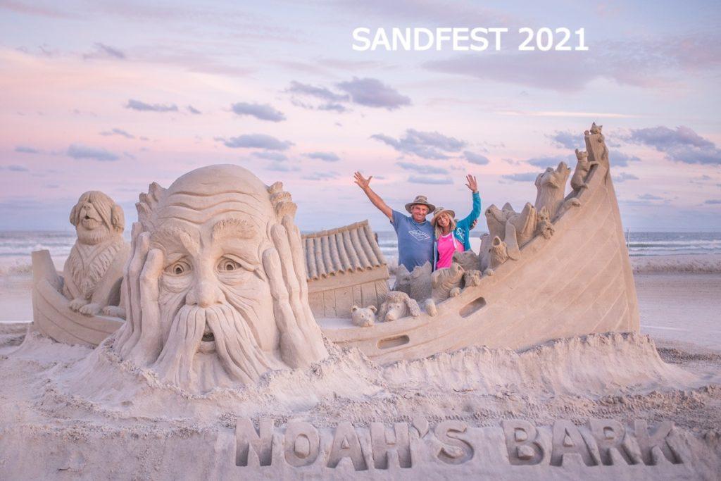 Sandfest 2021 Noahs Bark Sand Sculpture