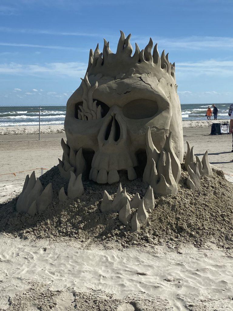 Sandfest 2021 Skull Sand Sculpture